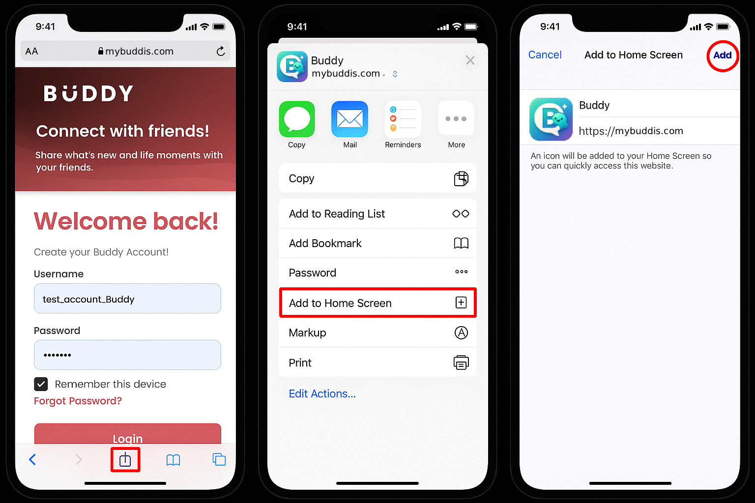 Safari browser on iPhone