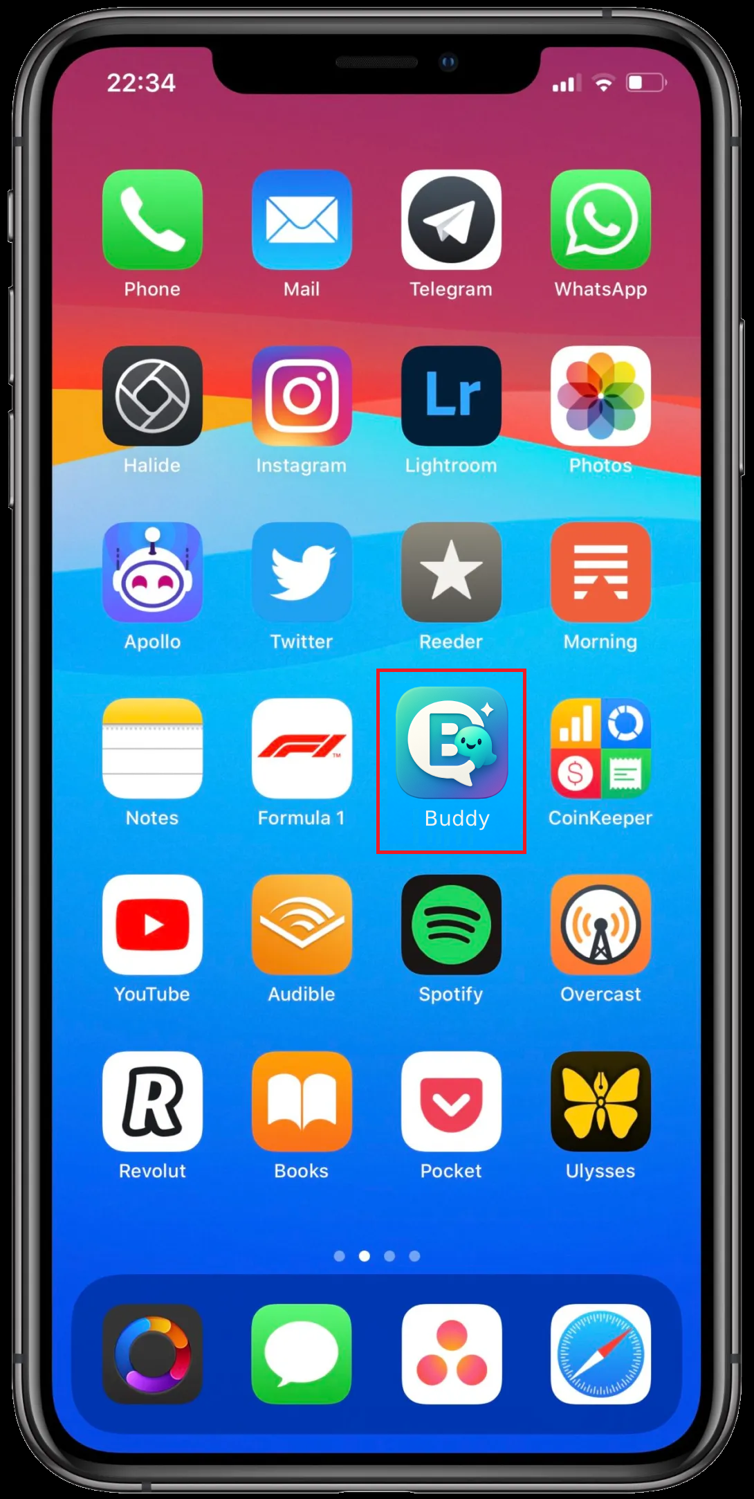 App icon on home screen