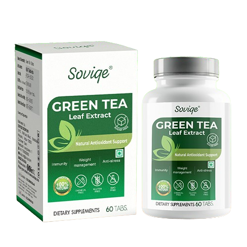 Soviqe - "Soviqe_Green Tea Effervescent Tablets | 100% Natural | Sugar-Free | Metabolism & Weight Management | 60 tablets Best Green Tea For Men & Women
