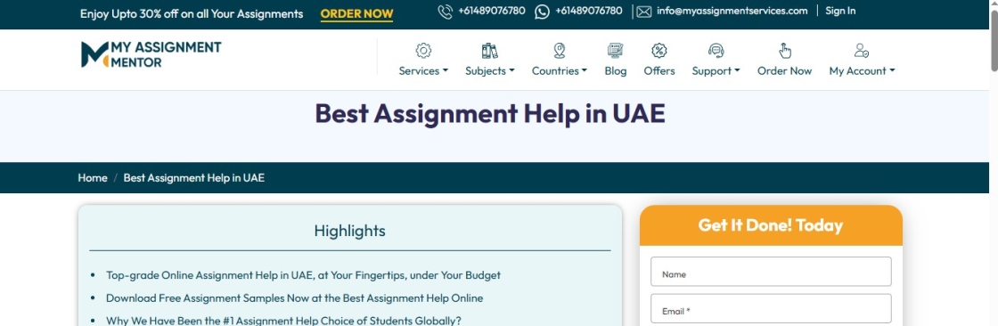 My Assignment Mentor UAE Cover Image