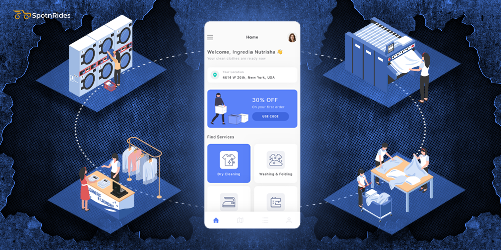 Laundry App: Streamline Your Laundromat from Collection to Delivery - SpotnRides - AI Powered Taxi Booking App