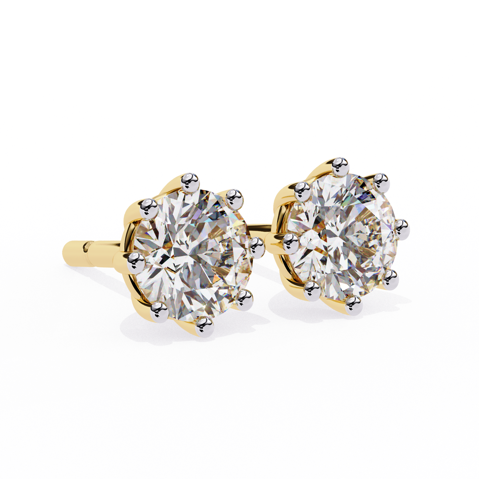 2.5 Carat Beautiful Round Lab Diamond Studs - Carat & Kin
